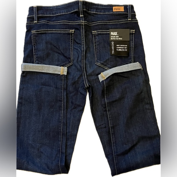 Paige Transcend Denim Skyline crop folded cuff sz 30 NWT - Picture 3 of 4